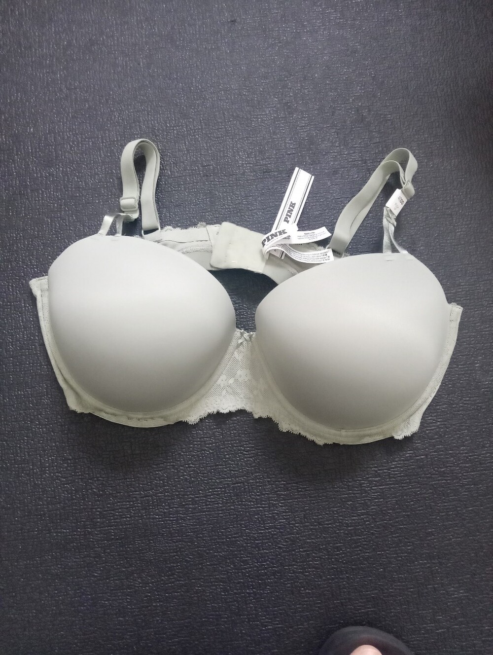 NWT Victoria’s Secret Pink Push up Balconette Bra Light Olive Color SIZE 40DD
